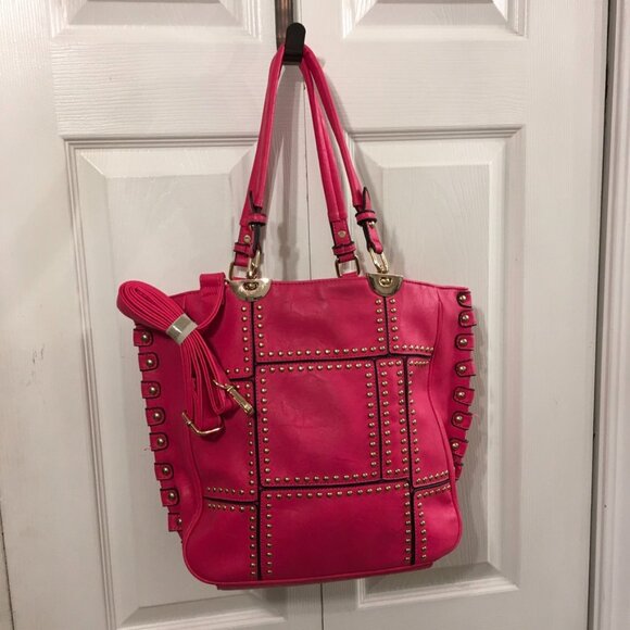 Unnamed Handbags - Fuchsia Pink/Gold Shoulder Bag NWOT